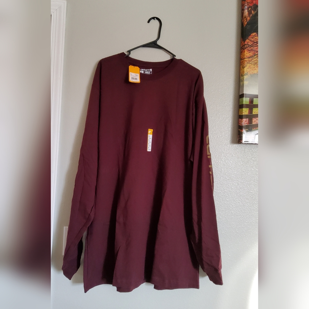 Men's Carhartt Long Sleeve Shirt Size TALL XL